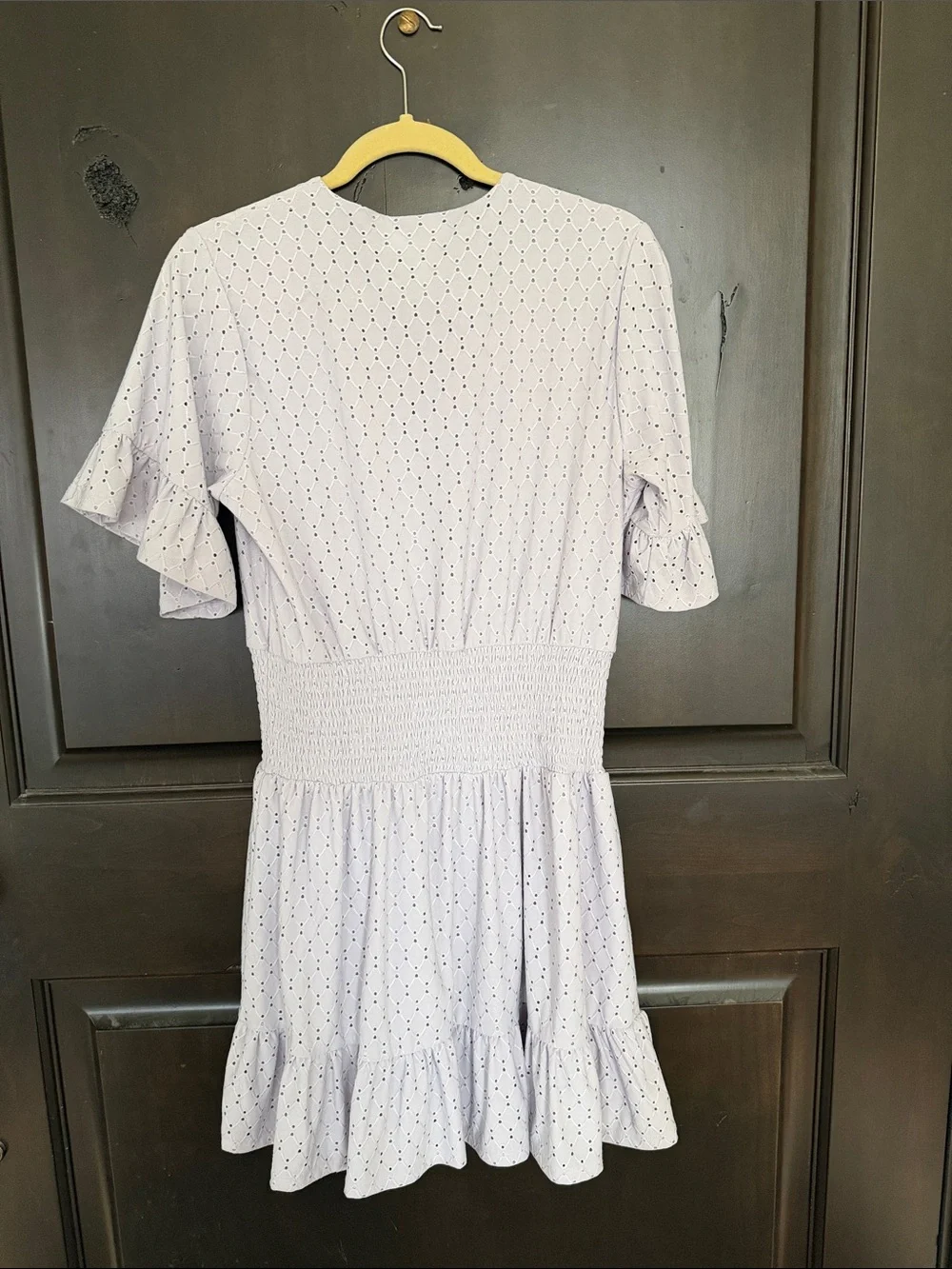 Michael Kors Lavender Eyelet Ruffle Dress in Light Lavender Size Small